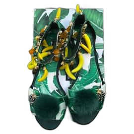 Dolce & Gabbana-Banana Sandals Dolce & Gabbana-Green