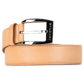 Bulgari Cinto de couro marrom Bvlgari Marrom Bege