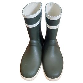 Céline Celine rain boots White Khaki Dark green