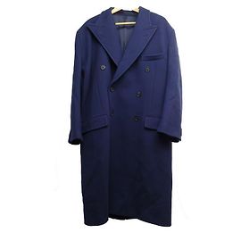 NEW BALENCIAGA OVERSIZED COAT M 38 STRUCTURED WOOL PULLED WRAP COAT Navy blue