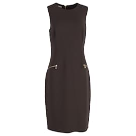 Michael Kors-Michael Kors Knee-Length Dress in Brown Virgin Wool -Brown,Red