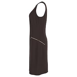 Michael Kors-Michael Kors Knee-Length Dress in Brown Virgin Wool -Brown,Red