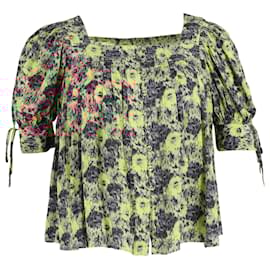 Ulla Johnson-Ulla Johnson Lorraine Blouse in Floral Print Silk-Other