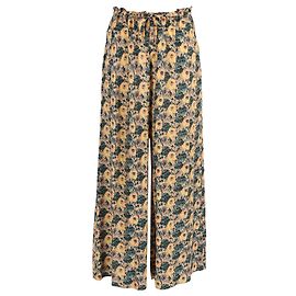 Ulla Johnson Sawyer Printed Pants in Yellow Silk Other