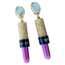 Jean Paul Gaultier Lipstick Shaped Earring Clip Purple Purple