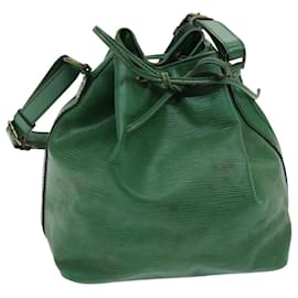 Louis Vuitton-LOUIS VUITTON Epi Petit Noe Shoulder Bag Green M44102 LV Auth 85452-Green