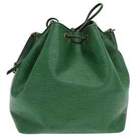 Louis Vuitton-LOUIS VUITTON Epi Petit Noe Shoulder Bag Green M44102 LV Auth 85452-Green