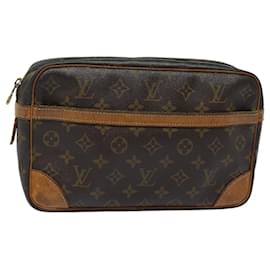 Louis Vuitton-LOUIS VUITTON Monogram Compiegne 28 Clutch Bag M51845 LV Auth 84854-Monogram