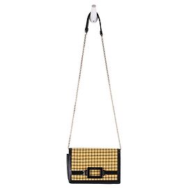 Bolsa de ombro Roger Vivier Belle Voyage preta e amarela Preto
