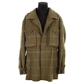 Dior-Manteau en laine-Kaki