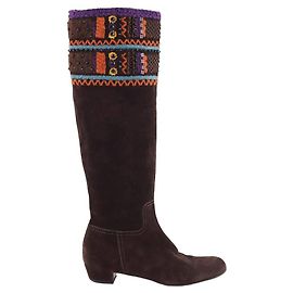 Miu Miu Botas de cuero Castaño