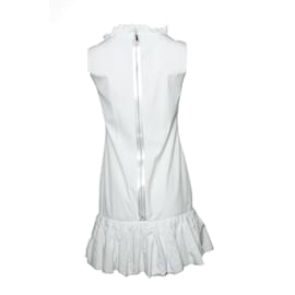 Dolce & Gabbana-Dolce & Gabbana, White sleeveless ruffle dress-White