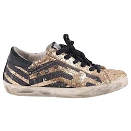 Golden Goose-Leather Superstar sneakers-Golden