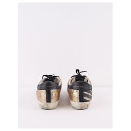 Golden Goose-Leather Superstar sneakers-Golden