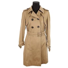 Miu Miu Trench coat de algodón Beige