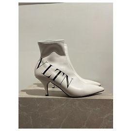 Valentino Stiefeletten T.EU 40 Leder Weiß