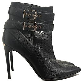 BOTTINES BURBERRY T.EU 40 Cuir Noir