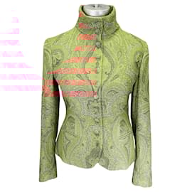 Ralph Lauren-Ralph Lauren Black Label Tan / Red Multi Paisley Printed Wool and Silk Jacket-Multiple colors