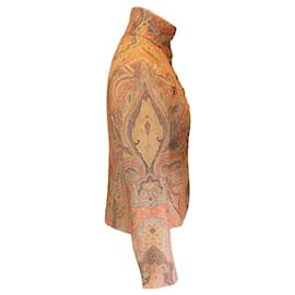 Ralph Lauren-Ralph Lauren Black Label Tan / Red Multi Paisley Printed Wool and Silk Jacket-Multiple colors