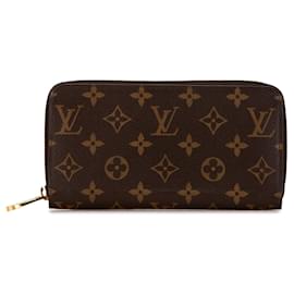 Louis Vuitton-Brown Louis Vuitton Monogram Zippy Wallet-Brown