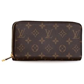 Louis Vuitton-Brown Louis Vuitton Monogram Zippy Wallet-Brown