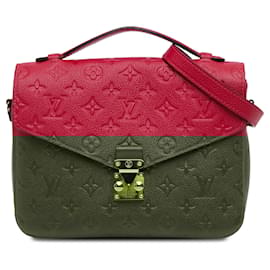 Louis Vuitton-Red Louis Vuitton Monogram Empreinte Pochette Metis Satchel-Red