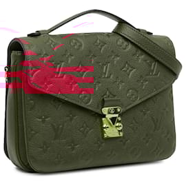 Louis Vuitton-Red Louis Vuitton Monogram Empreinte Pochette Metis Satchel-Red