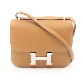 Hermès-Hermes Constance Verso Sésame Ciel Schultertasche-Braun