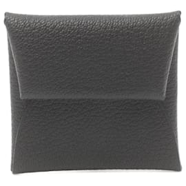 Hermès-Hermes Bastia Coin Case in Black Chevre Leather-Black