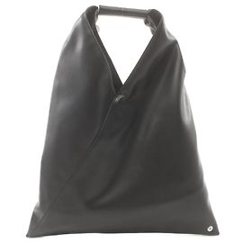 Maison Martin Margiela MM6 Maison Margiela Black Leather Tote Bag Black