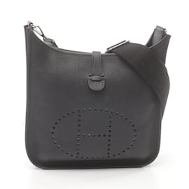 Hermès-Hermes Evelyn 3 Trois PM Schultertasche-Schwarz