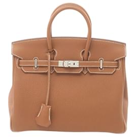 Hermès-Hermès Birkin 25 Gold Handtasche-Braun,Golden