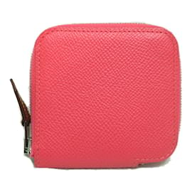 Hermès-Münzgeldbörse aus Epsom-Leder von Hermes in Rose Jaipur-Pink