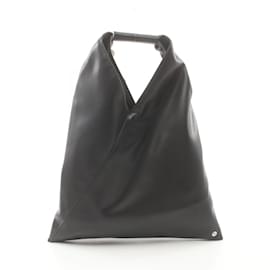 Maison Martin Margiela-MM6 Maison Margiela Black Leather Tote Bag-Black