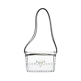 Valentino-Valentino Silver Leather Shoulder Bag-Silvery