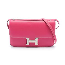 Hermès-Hermes Constance Elan Rose Tyrien Shoulder Bag-Pink