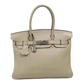 Hermès-Hermes Birkin 30 Handbag-Beige,Grey