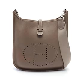 Hermès-Hermes Evelyn 1 Anne PM Etoupe Shoulder Bag-Brown,Taupe