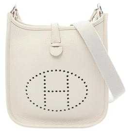 Hermès-Hermes Evelyn TPM Amazon Gris Pale Shoulder Bag-White