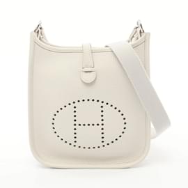 Hermès-Hermes Evelyn TPM Amazon Gris Pale Shoulder Bag-White