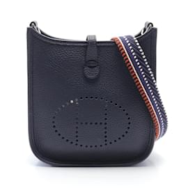 Hermès-Hermes Evelyn TPM Shoulder Bag-Navy blue