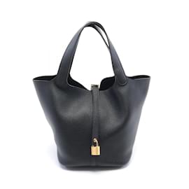 Hermès-Hermes Picotin Lock MM Handbag-Black