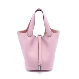 Hermès-Hermes Picotin Lock PM Handbag-Pink