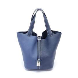 Hermès-Hermes Picotin Lock Kazak MM Handtasche-Blau,Marineblau