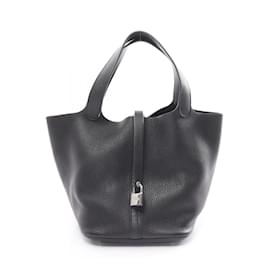 Hermès-Hermes Picotin Lock MM Handbag-Black