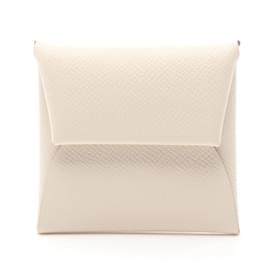 Hermès-Hermes Bastia Coin Case in White Epsom Leather-White