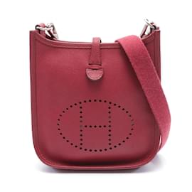 Hermès-Hermes Evelyn TPM Shoulder Bag-Dark red