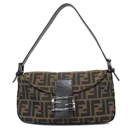 Fendi-Fendi Handbag Zucca Mamma Bucket-Brown