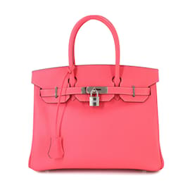 Hermès-Hermes Birkin 30 Handbag in Rose Azalee-Pink