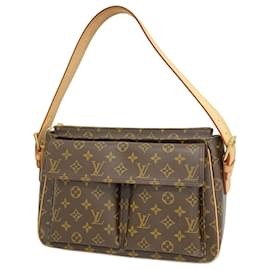 Louis Vuitton-Louis Vuitton Monogram Damier Vivacite GM Schultertasche-Braun